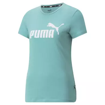 Футболка женская Puma ESS Logo Tee (s) (S; 42-44; light blue (голубой); 58677561-S)