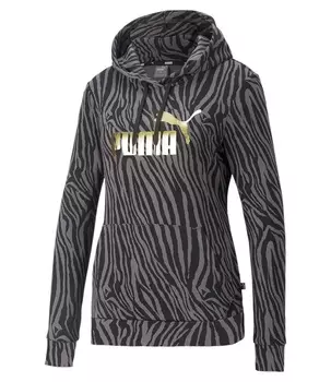 Худи Puma Essentials+ Tiger Aop Hoodie Track (XS) (S; 42-44; black (черный); 84842601-S)