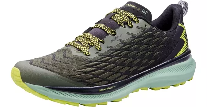 Кроссовки мужские 361 TAROKO 3 (зеленый/черный USA 8.5 || UK 7.5 || RUS 40.5 || Y2205-7973-85)