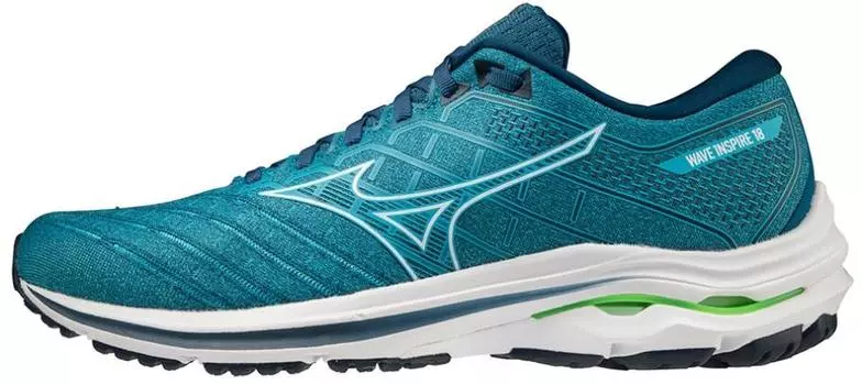 Кроссовки мужские Mizuno WAVE INSPIRE 18 (зеленый USA 10.5 || UK 9.5 || RUS 43 || J1GC2244-01-95UK)