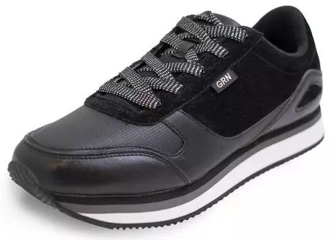 Кроссовки женские GRN Retro Velour Черный/Белый (черный/белый USA 3.5 || UK 3 || RUS 35 || F85D58-1-36EU)