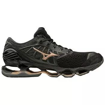Кроссовки женские Mizuno WAVE PROPHECY 9 (чер/шампань/т.сер, 6,5, J1GD2000)