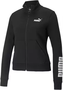 Толстовка Puma Power Logo Track Jacket Fl (XS) (XS; 40-42; black (черный); 85593101-XS)