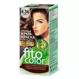 Стойкая крем-краска для волос серии Fito Сolor, тон 4.36 мокко