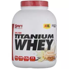 100% Pure Titanum Whey, вкус ванильные ириски, 2270 гр, SAN