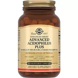 Ацидофилус плюс для микрофлоры кишечника, 60 капсул, Solgar