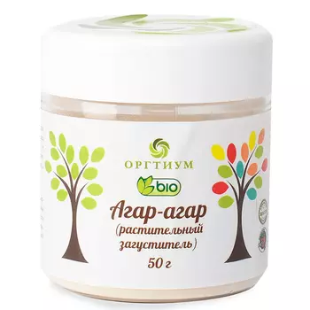 Агар-агар (растительный желатин), 50 г, Оргтиум