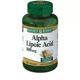Альфа-липоевая кислота, 100 мг, 60 капсул, Nature's Bounty
