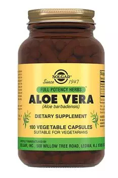 Алоэ вера от язв ЖКТ, 100 капсул, Solgar