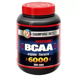 Аминокислотный комплекс BCAA 6000 СПОРТАМИН, 300 капсул, Академия-Т