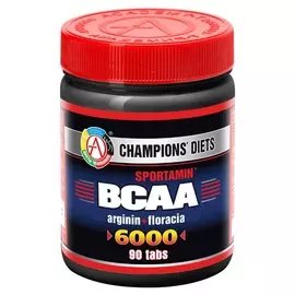 Аминокислотный комплекс BCAA 6000 СПОРТАМИН, 90 таблеток, Академия-Т