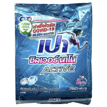 Антибактериальный порошок для стирки спортивной одежды PAO ACTIVE, 750 г, LION