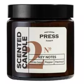 Ароматизированная свеча №2, с нотами бобов Тонка, черного перца и пачулли, 88 г, Press Gurwitz