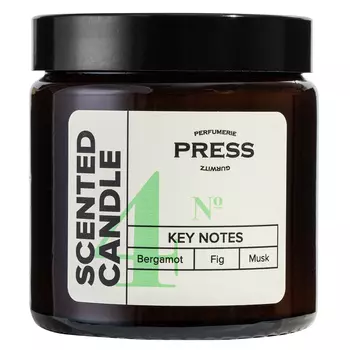 Ароматизированная свеча №4 с нотами бергамота, инжира и мускуса, 88 г, Press Gurwitz
