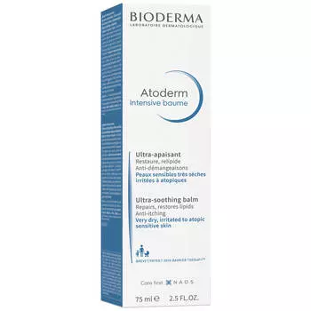 Atoderm Бальзам Интенсив для кожи с атопическим дерматитом и зудом, 75 мл, Bioderma
