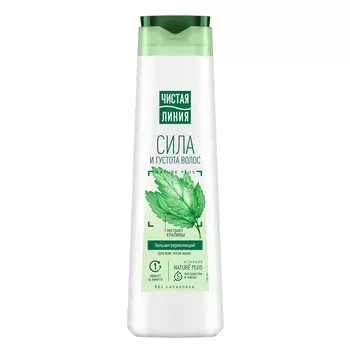 Бальзам-ополаскиватель Укрепляющий для всех типов волос Крапива, 380 мл, Чистая Линия