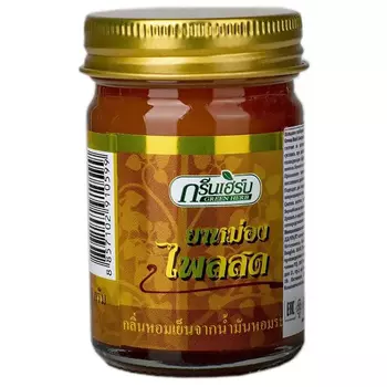 Бальзам с имбирем (желтый), 50 г, Тайланд, Green Herb