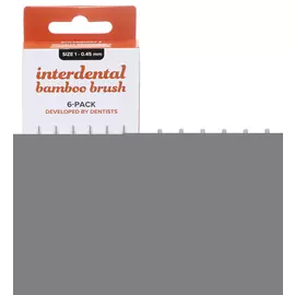 Бамбуковые межзубные ершики, размер 1, цвет оранжевый, HUMBLE