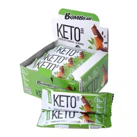 Батончик КЕТО "BOMBBAR " Со вкусом шоколадного парфе с миндалем 40 г, 12 шт.