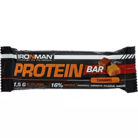 Батончик Protein Bar с коллагеном, карамель/ темная глазурь, 50 г, IRONMAN