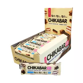 Батончик протеиновый глазированный с начинкой Тирамису, 20 шт*60 г, Chikalab