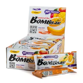 Батончик протеиновый "BOMBBAR" пудинг с ароматом манго и банана 60г х 12 шт.