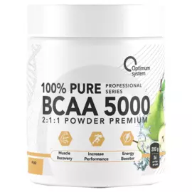 BCAA 5000 Powder, груша, 200 г, Optimum System