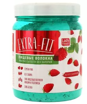 Белковый коктейль, Extra-Fit, вкус «Йогурт с земляникой», 250 г, Lady Fitness