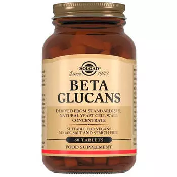 Бета-глюканы, 60 таблеток, Solgar