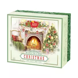 Чай Шкатулка Новогодний камин "Чай черный с чабрецом и апельсином", 125 г, Jarra