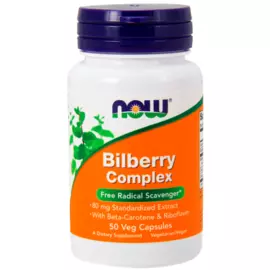 Черника Комплекс, 80 мг, 50 капсул, NOW