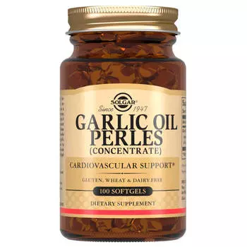 Чесночное масло, 100 капсул, Solgar