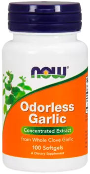 Чесночное масло без запаха, 100 капсул, NOW