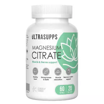 Цитрат магния, 60 капсул, Ultrasupps