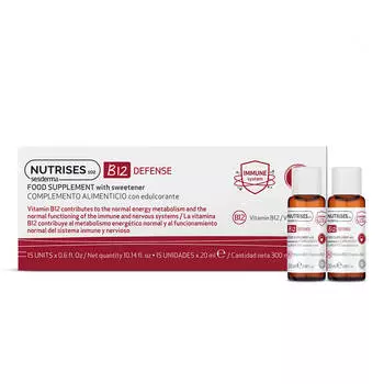 Defence с Витамином B12 для ЖКТ, от усталости, для иммунитета,15 шт х 20 мл, Sesderma