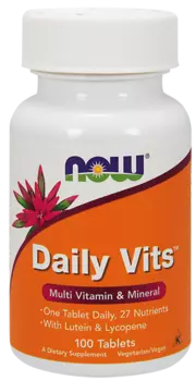 Дейли Витс, 100 таблеток, NOW, годен до 08.2025