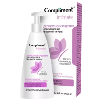 Деликатное средство для ежедневной интимной гигиены Intimate, 250 мл, Compliment