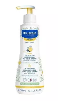 Детский гель для купания питательный с кольд-кремом, 300 мл, Mustela