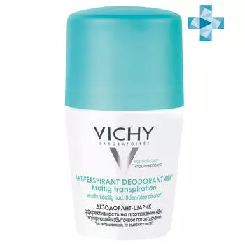 Дезодорант-шарик 48ч регулирующий избыточное потоотделение, 50 мл, VICHY