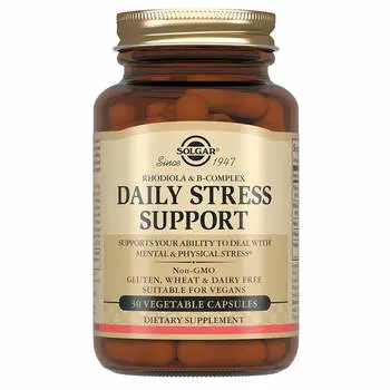 Дневной стресс-контроль, 30 капсул, Solgar, годен до 01.01.2026