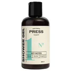 Гель для душа №1 очищающий парфюмированный с алоэ вера пантенолом, 300 мл, Press Gurwitz