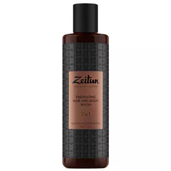 Гель для душа и шампунь 2 в 1 очищающий для мужчин, 250 мл, ZEITUN
