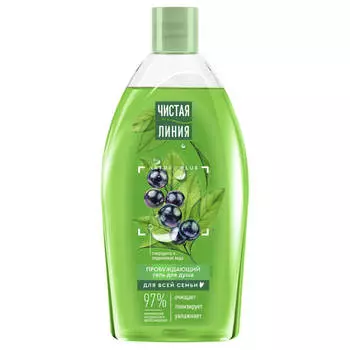 Гель для душа пробуждающий Смородина и ледниковая вода, 750 мл, Чистая Линия
