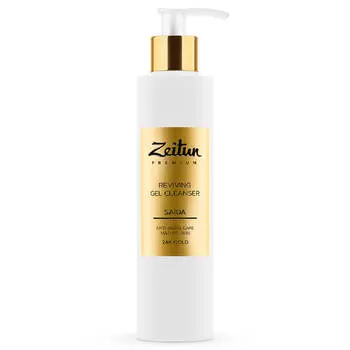 Гель для умывания SAIDA Возрождающий для зрелой кожи с 24K золотом, 200мл, ZEITUN