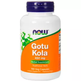 Готу Кола, 450 мг, 100 вегетарианских капсул, NOW