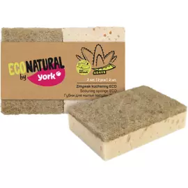 Губки для посуды, ЭКО Натурал, 2 шт, YORK