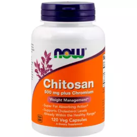 Хитозан, 500 мг, 120 вегетарианских капсул, NOW