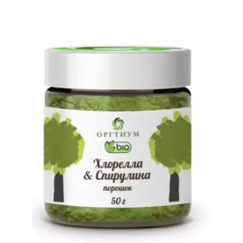 Хлорелла Спирулина порошок, 50 г, Оргтиум