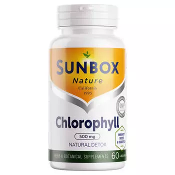 Хлорофил (Chlorophyll), капсулы, 60 шт, Sunbox Nature, годен до 04.2024