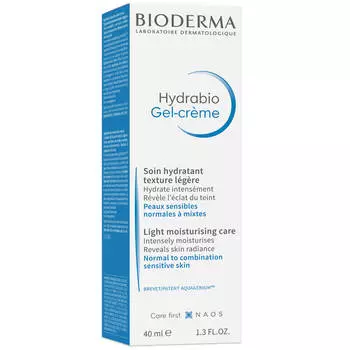 Hydrabio Гель-крем Увлажняющий для обезвоженной кожи, 40 мл, Bioderma